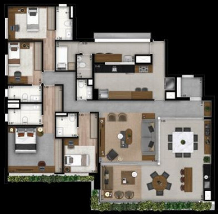 Imagem Apartamento com 4 Quartos à Venda, 201 m² em Brooklin Novo - São Paulo Imagem Apartamento com 4 Quartos à Venda, 201 m² em Brooklin Novo - São Paulo