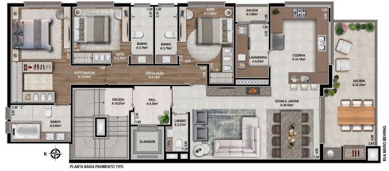 Apartamento com 3 Quartos à Venda, 156 m² em Jardim América - Caxias Do Sul