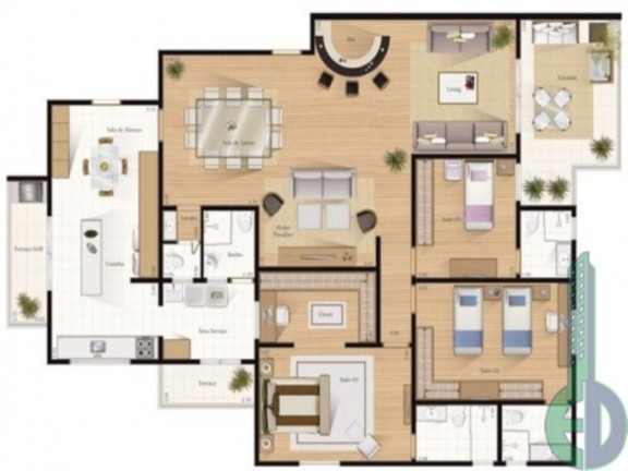Imagem Apartamento com 3 Quartos à Venda, 175 m² em Jardim - Santo André Imagem Apartamento com 3 Quartos à Venda, 175 m² em Jardim - Santo André