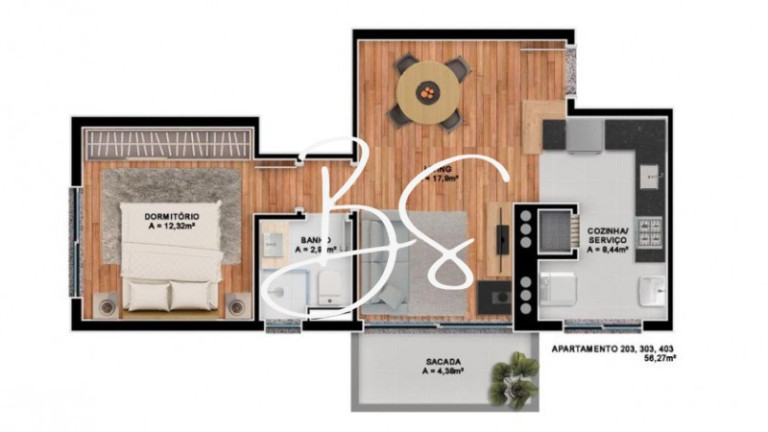 Imagem Apartamento com 1 Quarto à Venda, 70 m² em Centro - Canela