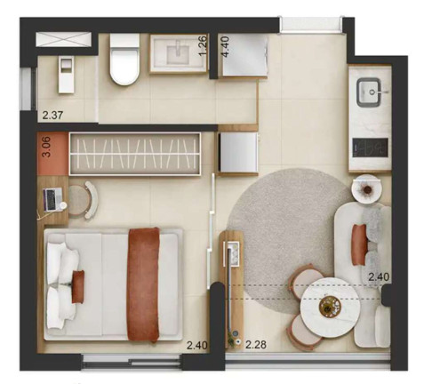 Imagem Imóvel com 1 Quarto à Venda, 24 m² em Pinheiros - São Paulo