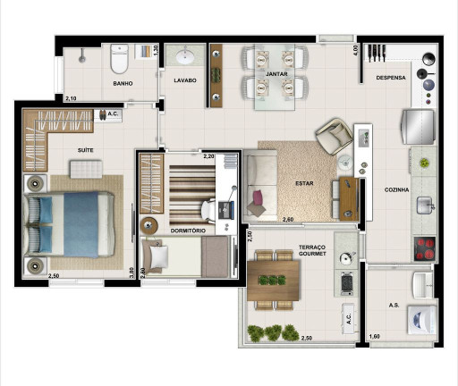Imagem Apartamento com 2 Quartos à Venda, 58 m² em Morumbi - São Paulo Imagem Apartamento com 2 Quartos à Venda, 58 m² em Morumbi - São Paulo