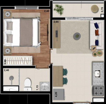 Imagem Apartamento com 1 Quarto à Venda, 24 m² em Saúde - São Paulo