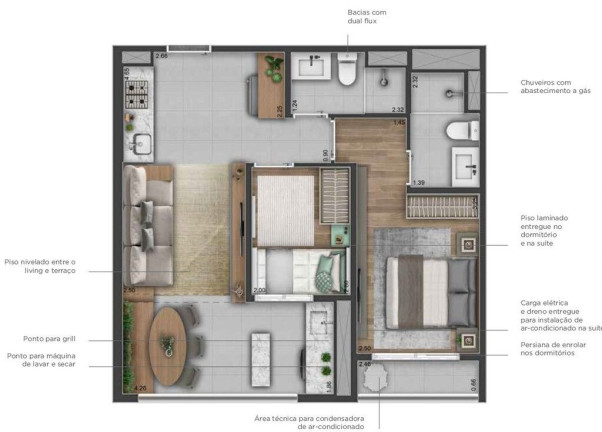 Apartamento com 3 Quartos à Venda, 69 m² em Vila Guilhermina - São Paulo
