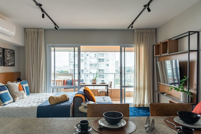 Imagem Apartamento com 1 Quarto para Alugar, 42 m² em Campo Belo - São Paulo