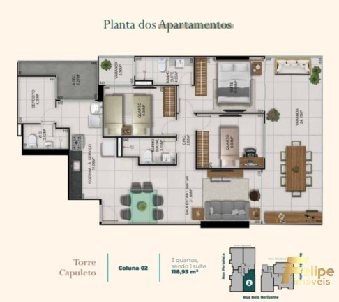 Imagem Imóvel com 3 Quartos à Venda, 125 m² em Itapuã - Vila Velha Imagem Imóvel com 3 Quartos à Venda, 125 m² em Itapuã - Vila Velha