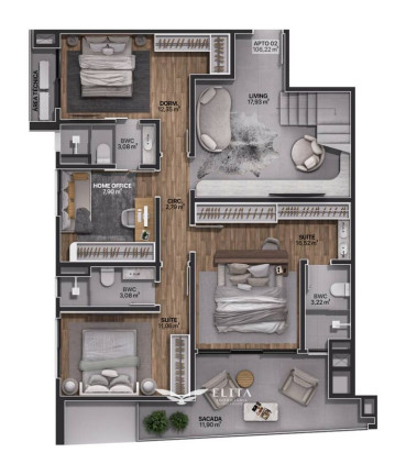 Imagem Apartamento com 2 Quartos à Venda, 60 m² em Itajuba - Barra Velha Imagem Apartamento com 2 Quartos à Venda, 60 m² em Itajuba - Barra Velha