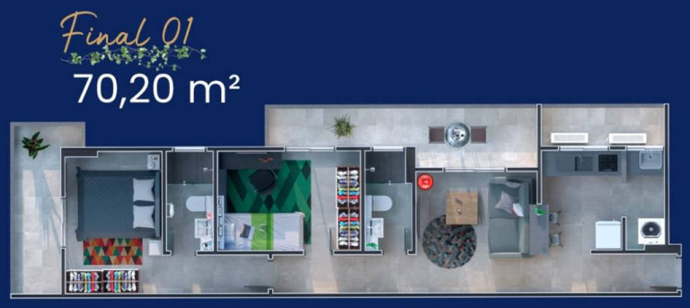 Imagem Apartamento com 2 Quartos à Venda, 70 m² em Forte - Praia Grande