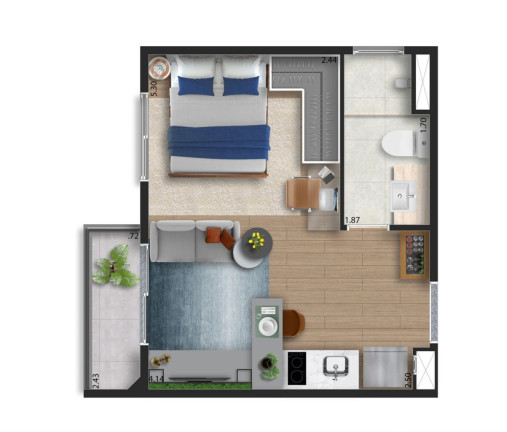 Imagem Apartamento com 1 Quarto à Venda, 28 m² em Vila Romana - São Paulo