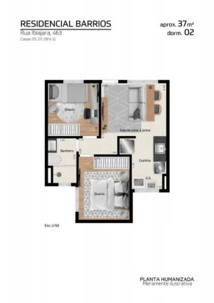 Imagem Apartamento com 2 Quartos à Venda, 40 m² em Itaquera - São Paulo