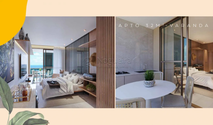 Flat com 1 Quarto à Venda, 32 m² em Cupe - Ipojuca