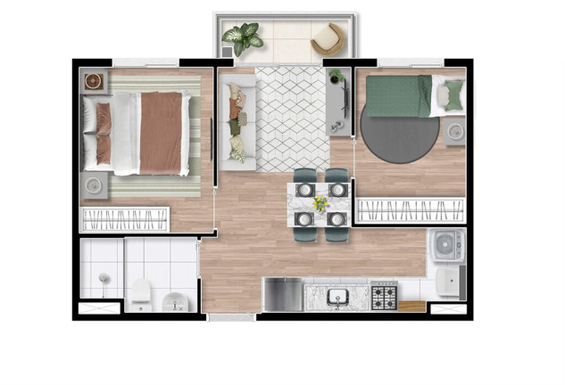 Imagem Apartamento com 1 Quarto à Venda, 33 m² em Vila Parque Jabaquara - São Paulo