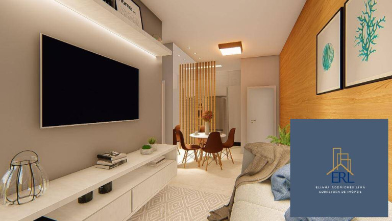 Apartamento com 2 Quartos à Venda, 60 m² em Guilhermina - Praia Grande
