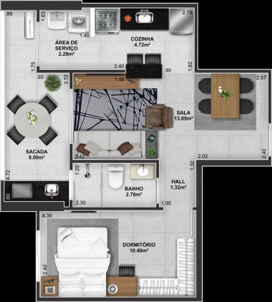 Imagem Apartamento com 1 Quarto à Venda, 79 m² em Guilhermina - Praia Grande