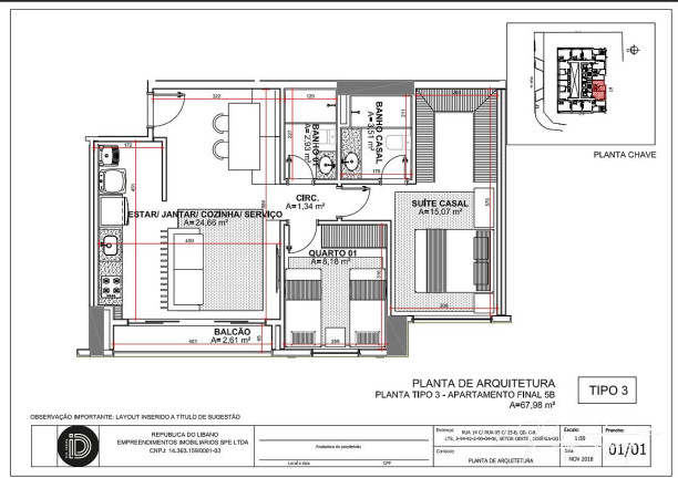 Imagem Apartamento com 1 Quarto à Venda, 67 m² em Setor Oeste - Goiânia Imagem Apartamento com 1 Quarto à Venda, 67 m² em Setor Oeste - Goiânia