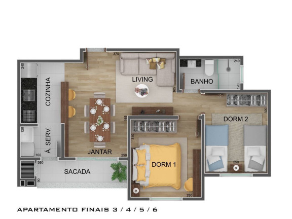 Imagem Apartamento com 2 Quartos à Venda, 52 m² em Joaia - Tijucas