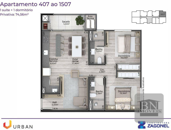 Imagem Apartamento com 2 Quartos à Venda, 100 m² em Centro - Santa Cruz Do Sul Imagem Apartamento com 2 Quartos à Venda, 100 m² em Centro - Santa Cruz Do Sul