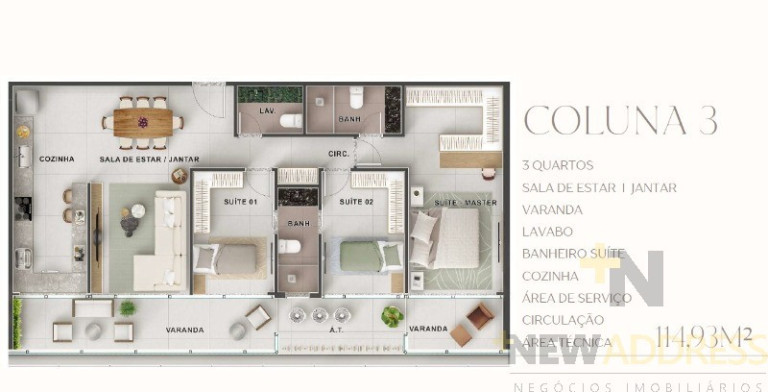 Imagem Apartamento com 3 Quartos à Venda, 114 m² em Jardim Da Penha - Vitória Imagem Apartamento com 3 Quartos à Venda, 114 m² em Jardim Da Penha - Vitória