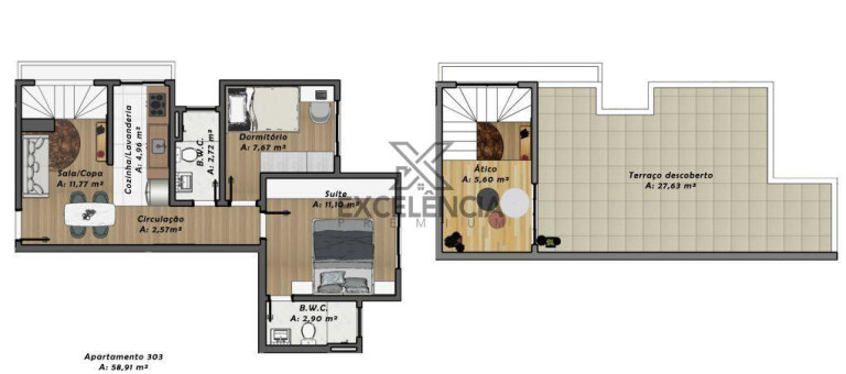 Imagem Apartamento com 2 Quartos à Venda, 58 m² em Boneca Do Iguaçu - São José Dos Pinhais