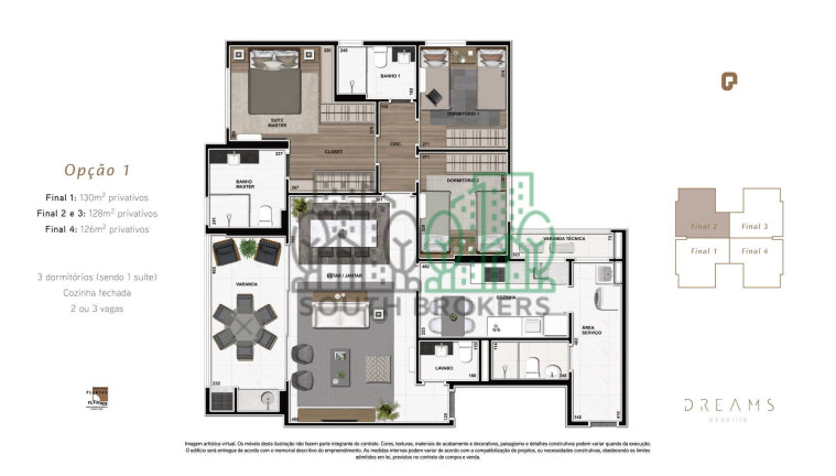 Imagem Apartamento com 3 Quartos à Venda, 126 m² em Ecoville - Curitiba Imagem Apartamento com 3 Quartos à Venda, 126 m² em Ecoville - Curitiba