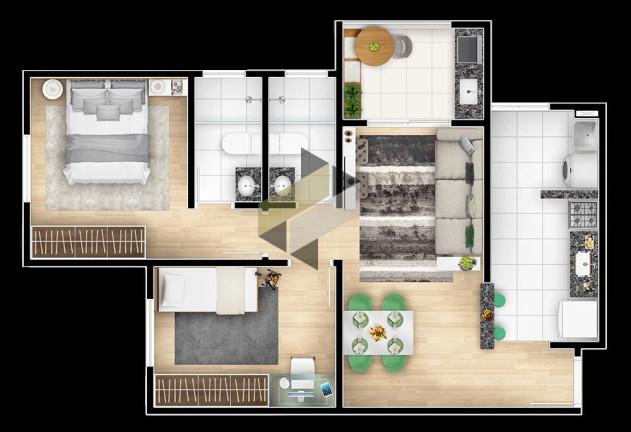 Imagem Apartamento com 2 Quartos à Venda, 61 m² em Jardim Leocádia - Sorocaba Imagem Apartamento com 2 Quartos à Venda, 61 m² em Jardim Leocádia - Sorocaba