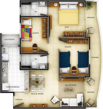 Imagem Apartamento com 3 Quartos à Venda, 71 m² em Engenheiro Luciano Cavalcante - Fortaleza Imagem Apartamento com 3 Quartos à Venda, 71 m² em Engenheiro Luciano Cavalcante - Fortaleza