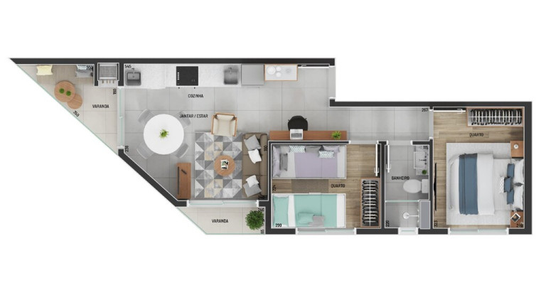 Imagem Apartamento com 2 Quartos à Venda, 46 m² em Capão Raso - Curitiba