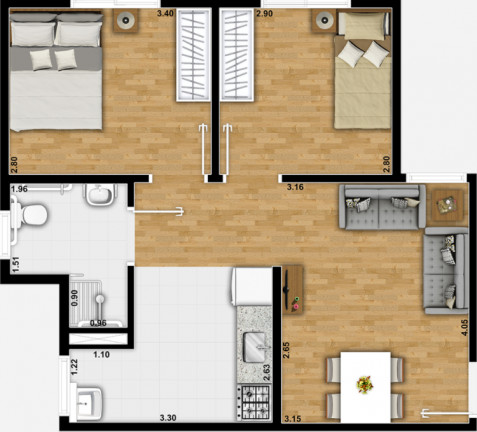 Imagem Apartamento com 2 Quartos à Venda, 52 m² em Loteamento Residencial Campina Verde - Campinas Imagem Apartamento com 2 Quartos à Venda, 52 m² em Loteamento Residencial Campina Verde - Campinas
