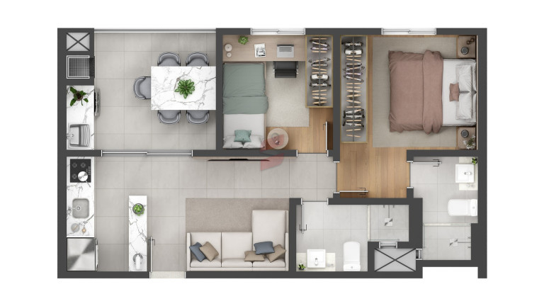 Imagem Apartamento com 1 Quarto à Venda, 36 m² em Centro - Pinhais Imagem Apartamento com 1 Quarto à Venda, 36 m² em Centro - Pinhais