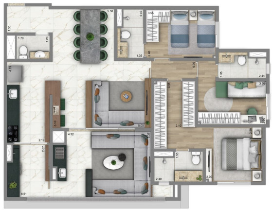Imagem Apartamento com 3 Quartos à Venda, 100 m² em Tatuapé - São Paulo