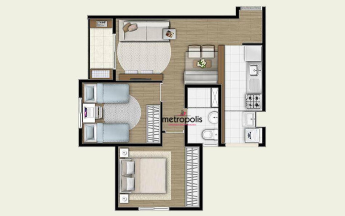 Imagem Apartamento com 2 Quartos à Venda, 48 m² em Parque Jaçatuba - Santo André Imagem Apartamento com 2 Quartos à Venda, 48 m² em Parque Jaçatuba - Santo André
