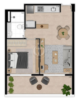 Imagem Apartamento com 1 Quarto à Venda, 54 m² em Indianópolis - São Paulo