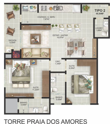 Imagem Apartamento com 2 Quartos à Venda, em Praia Dos Amores - Balneário Camboriú Imagem Apartamento com 2 Quartos à Venda, em Praia Dos Amores - Balneário Camboriú