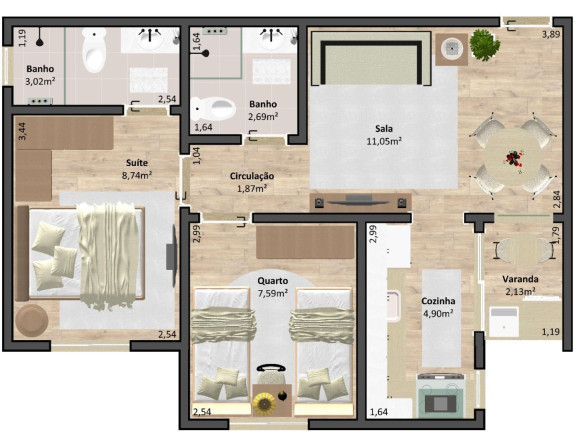 Imagem Apartamento com 2 Quartos à Venda, 49 m² em Belmonte - Volta Redonda Imagem Apartamento com 2 Quartos à Venda, 49 m² em Belmonte - Volta Redonda