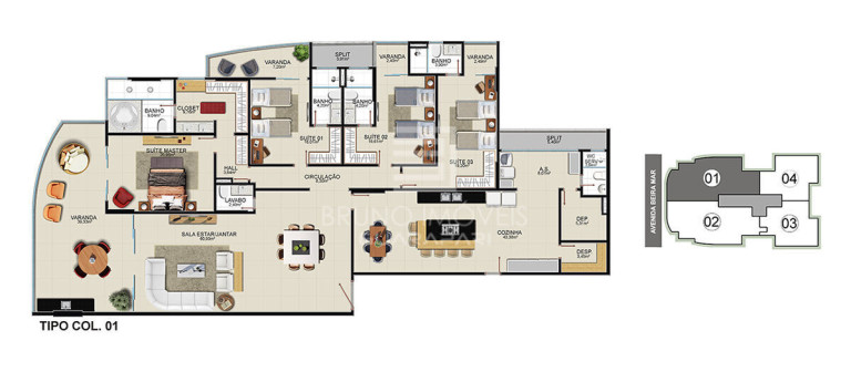 Imagem Apartamento com 4 Quartos à Venda, 320 m² em Praia Do Morro - Guarapari Imagem Apartamento com 4 Quartos à Venda, 320 m² em Praia Do Morro - Guarapari