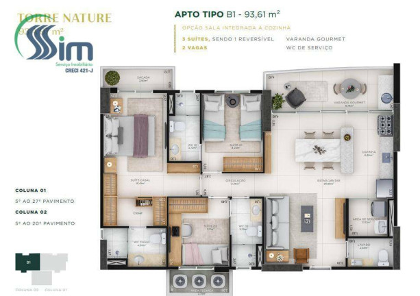 Imagem Apartamento com 3 Quartos à Venda, 93 m² em Cocó - Fortaleza