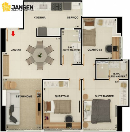 Imagem Apartamento com 2 Quartos à Venda, 66 m² em Manaíra - João Pessoa