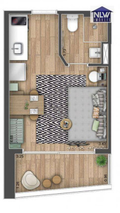Studio com 1 Quarto à Venda, 23 m² em Centro - São Paulo