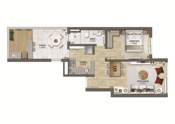 Imagem Imóvel com 1 Quarto à Venda, 34 m² em Menino Deus - Porto Alegre