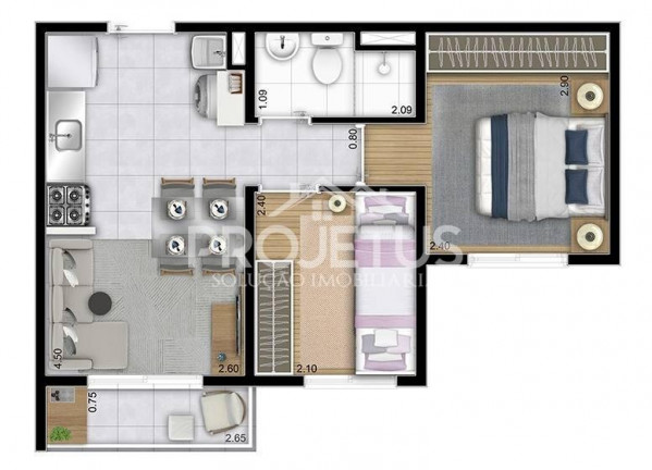 Imagem Apartamento com 1 Quarto à Venda, 38 m² em Bom Retiro - São Paulo