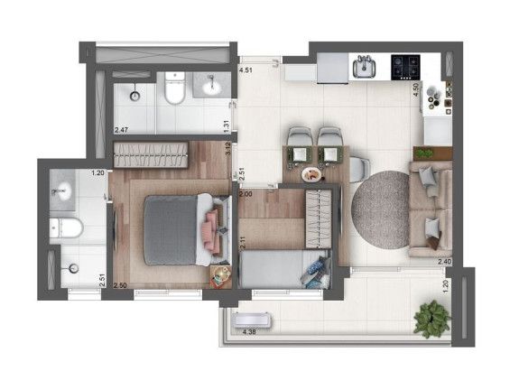 Imagem Apartamento com 1 Quarto à Venda, 27 m² em Santo Amaro - São Paulo