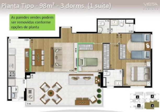 Imagem Imóvel com 3 Quartos à Venda, 100 m² em Chácara Inglesa - São Paulo