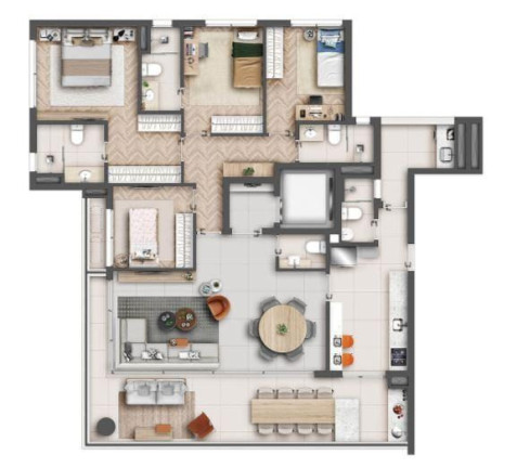 Imagem Imóvel com 4 Quartos à Venda, 166 m² em Brooklin - São Paulo Imagem Imóvel com 4 Quartos à Venda, 166 m² em Brooklin - São Paulo