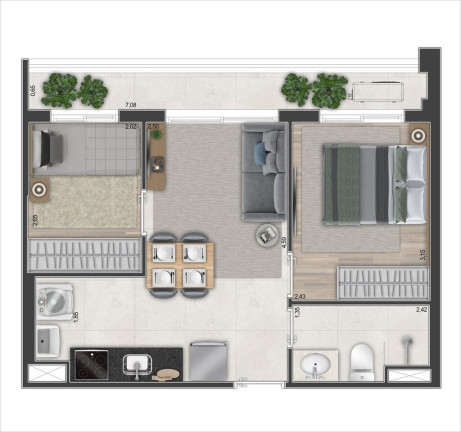 Imagem Imóvel com 2 Quartos à Venda, 43 m² em Bela Vista - São Paulo