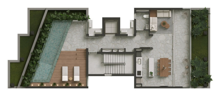 Imagem Cobertura com 1 Quarto à Venda, 52 m² em Rio Branco - Porto Alegre