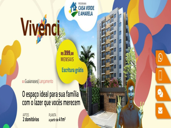 Apartamento com 2 Quartos à Venda, 40 m² em Guaianases - São Paulo