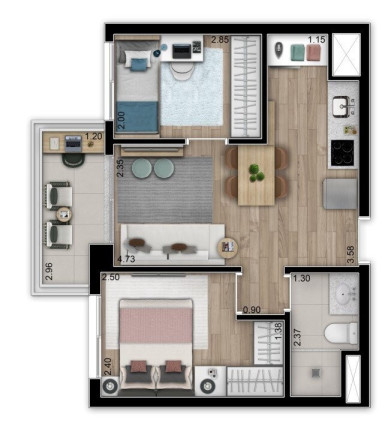 Imagem Apartamento com 2 Quartos à Venda, 68 m² em Vila Guarani (z Sul) - São Paulo