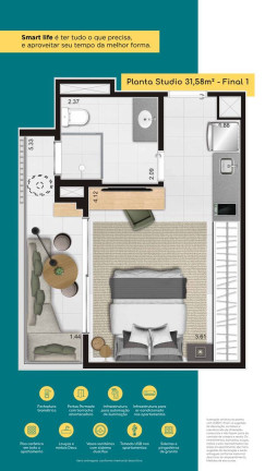 Imagem Apartamento com 1 Quarto à Venda, 32 m² em Pinheiros - São Paulo Imagem Apartamento com 1 Quarto à Venda, 32 m² em Pinheiros - São Paulo