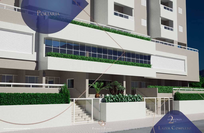 Imagem Apartamento com 2 Quartos à Venda, 65 m² em Guilhermina - Praia Grande