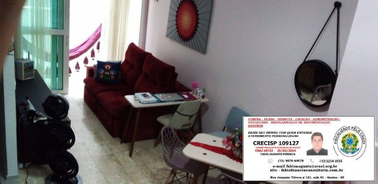 Imagem Flat com 1 Quarto à Venda, 80 m² em Gonzaga - Santos